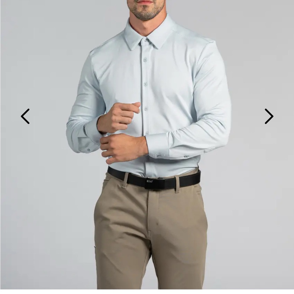 Men's Light Blue BYLT Dress Shirt L